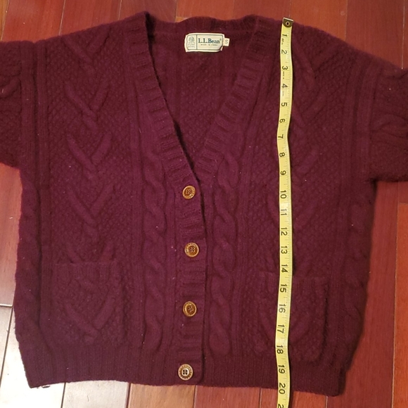 L L Bean Wool Cardigan- Small - Picture 3 of 8